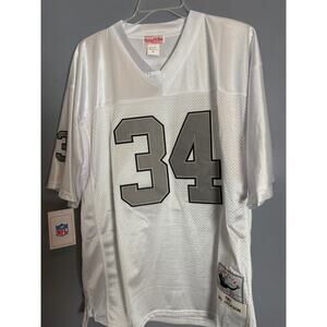 NWT Mitchell & Ness Bo Jackson Raiders White Jersey Men’s Size 52 #34